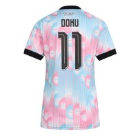 Stroje piłkarskie Belgia Jeremy Doku #11 Koszulka Wyjazdowej dla damskie MŚ 2026 Krótki Rękaw